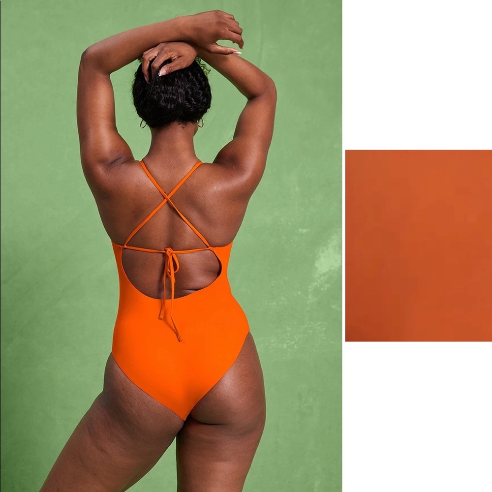 Girlfriend koi Clemente swimsuit one piece large NWT orange 🍊